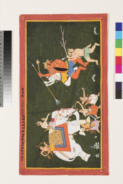 Indra harcol a Vritrasura démonnal, 1680-1700 alkotó: Indian School