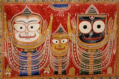 Jagannath, egy ház falára festve (falfestmény) alkotó: Indian School