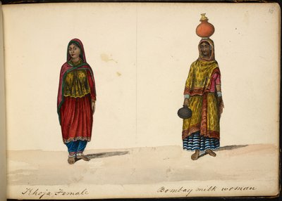Khoja nő; Bombay tejeladó alkotó: Indian School