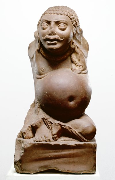 Kubera, hindu gazdagság istene, Ramnagar kultúra, Ahichatra, Uttar Pradesh, i.sz. 200 (vörös homokkő) alkotó: Indian School
