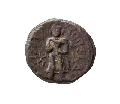 Kushan érme, Kr.u. 127-155 (réz) alkotó: Indian School