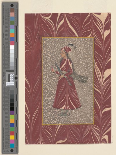 Pávát hordozó hölgy, Bijapur, 1660 körül alkotó: Indian School