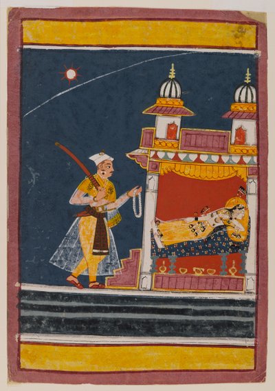 Lalita Ragini, 1650 körül (wc és arany papíron) alkotó: Indian School
