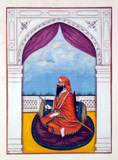 Maharaja Dyan Singh, A Pandzsáb királysága, uralkodói és főnökei, I. kötet, egy azonosítatlan indiai művész 27 akvarell tanulmányából álló kötet, 1840 körül (wc papíron) alkotó: Indian School