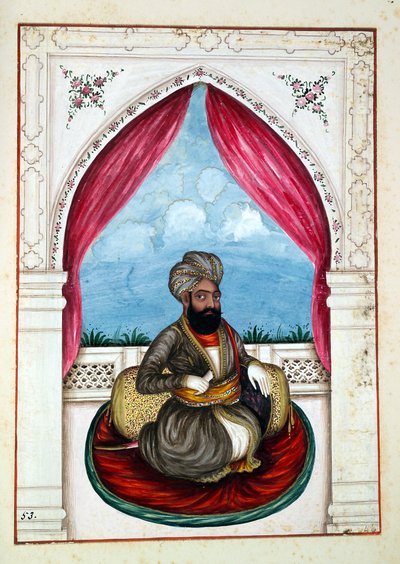 Nawab Mohammad Akhbar Khan, A Pandzsáb királysága, uralkodói és főnökei, II. kötet, 30 akvarell tanulmányból álló kötet egy azonosítatlan indiai művésztől, 1840 körül (wc papíron) alkotó: Indian School