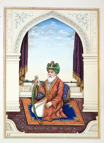 Nawab Mozaffir Khan (Multani), A Pandzsáb királysága, uralkodói és főnökei, II. kötet, 30 akvarell tanulmányból álló kötet egy azonosítatlan indiai művésztől, 1840 körül (wc papíron) alkotó: Indian School