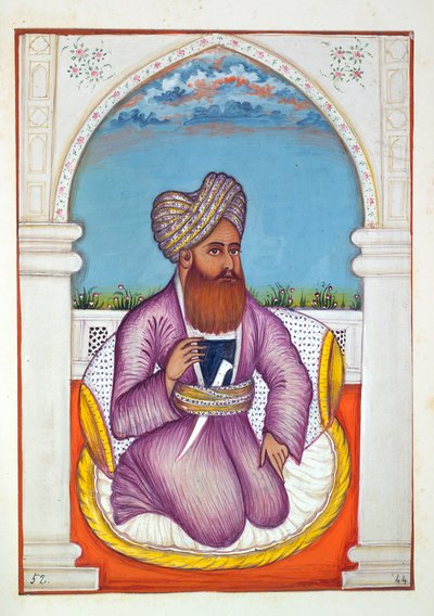 Nawab Pir Mohammad Khan, A Pandzsáb királysága, uralkodói és főnökei, II. kötet, egy azonosítatlan indiai művész 30 akvarell tanulmányából álló kötet, 1840 körül (wc papíron) alkotó: Indian School