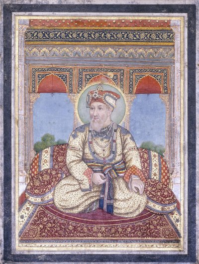 II. Akbar Shah portréja, 19. század eleje alkotó: Indian School