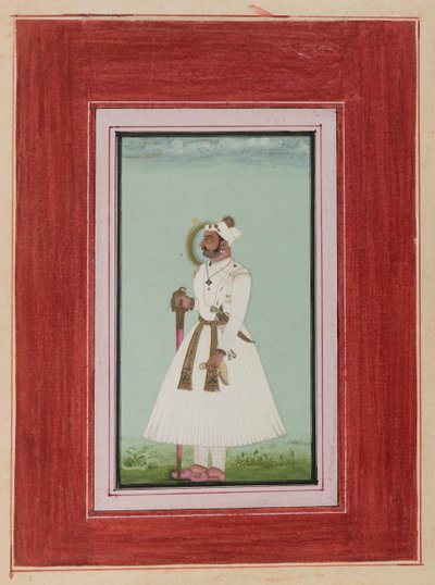 Rao Vir Singh portréja, 1780-1790 körül (átlátszatlan wc és arany papíron) alkotó: Indian School
