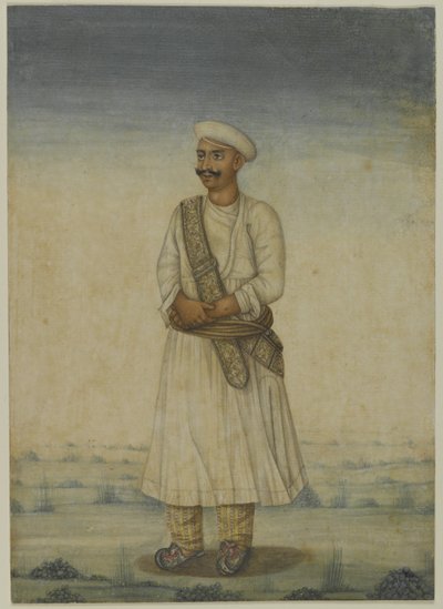 Férfi portré (akvarell papíron) alkotó: Indian School