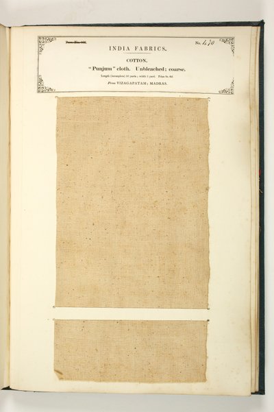 Punjum Cloth, Vizagapatam, Madras, az Indiai Textilgyártók Gyűjteményéből, John Forbes Watsontól, 1866-ban megjelent alkotó: Indian School