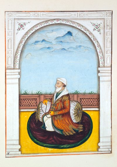 Rajah Dina Nath-Bahadur, A Pandzsáb királysága, uralkodói és főnökei, I. kötet, egy azonosítatlan indiai művész 27 akvarell tanulmányából álló kötet, 1840 körül (wc papíron) alkotó: Indian School