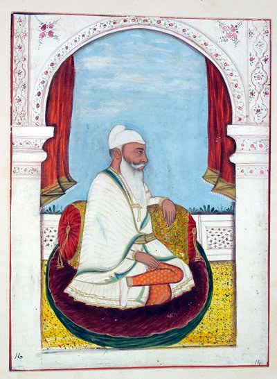 Rajah Lal Singh, A pandzsáb királysága, uralkodói és főnökei, I. kötet, egy azonosítatlan indiai művész 27 akvarell tanulmányából álló kötet, 1840 körül (wc papíron) alkotó: Indian School