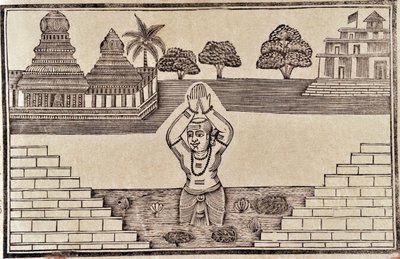 Folyói jelenet (fatömbnyomat) alkotó: Indian School