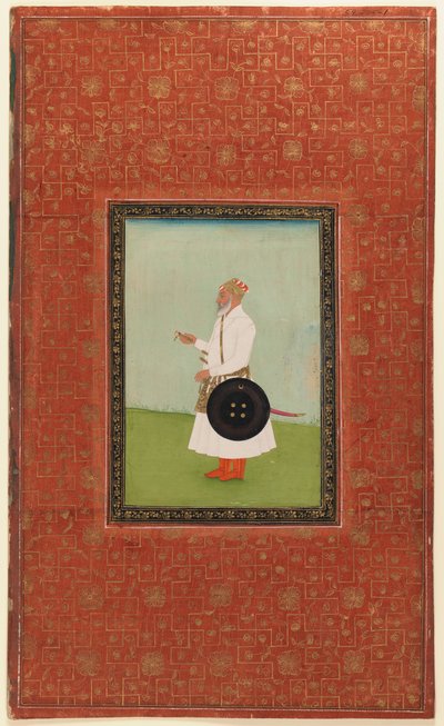 Ruh Allah Khan, 1875-1900 (átlátszatlan wc és arany papíron) alkotó: Indian School