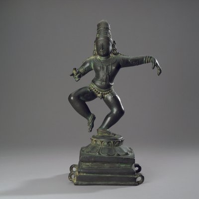 Sambandar, Child Saint Devoted Shiva, 1100 körül (rézötvözet) alkotó: Indian School