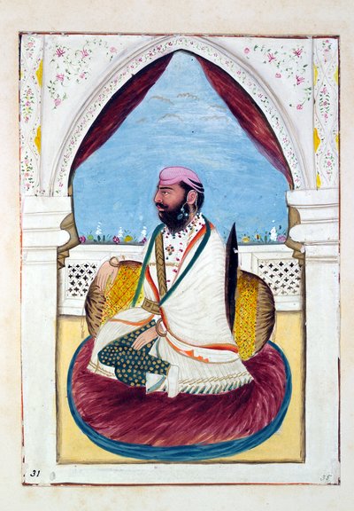 Sirdar Hukm Singh (Malwai), A Pandzsáb királysága, uralkodói és főnökei, II. kötet, 30 akvarell tanulmányból álló kötet egy azonosítatlan indiai művésztől, 1840 körül (wc papíron) alkotó: Indian School