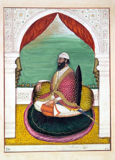 Sirdar Mangal Singh, A Pandzsáb királysága, uralkodói és főnökei, I. kötet, egy azonosítatlan indiai művész 27 akvarell tanulmányából álló kötet, 1840 körül (wc papíron) alkotó: Indian School