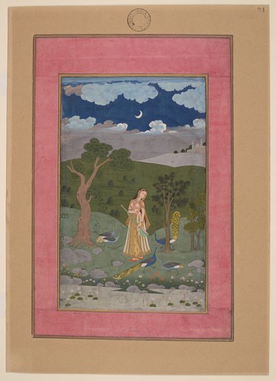 Sorath Ragini, India, Hyderabad, 1760 körül; Johnson Album 37, 24. sz. (tinta, színek és arany, papír) alkotó: Indian School
