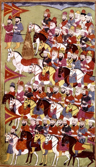 Mohamed próféta története, Hamla-i-Haydari, Mirza Muhammad Rafi Bazil, 1808 (tinta és színek papíron) alkotó: Indian School