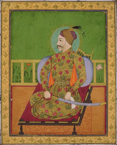 Abdullah Qutubshah Golconda szultána (reg.1626-72) Deccan, Mogul, 1640 körül (guache, arany és ezüst papíron) alkotó: Indian School