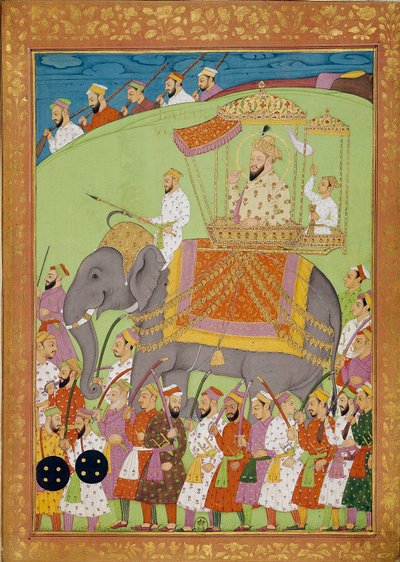 Babes szultán egy elefánton. Indiai és perzsa miniatúrák: Niccolo Manucci (1638-1717) „India története Tamertantétól Orangreybig”. B.N., Párizs. alkotó: Indian School