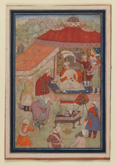 Sátortábor, 1580-1595 (átlátszatlan wc és arany papíron) alkotó: Indian School