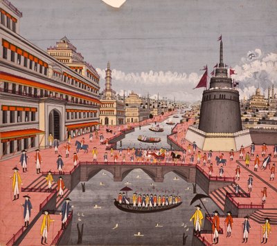 The Ghat at Jaunpur, 1780 körül (átlátszatlan wc papíron) alkotó: Indian School