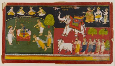 Azonosítatlan jelenet, Aurangabad, 1725 körül (wc papíron) alkotó: Indian School