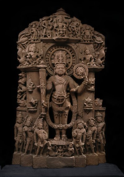 Visnu és avatárjai, 10. század körül (homokkő) alkotó: Indian School