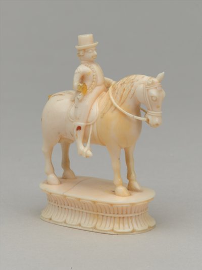 Fehér lovag, sakkfigura, India, 1820 körül alkotó: Indian School