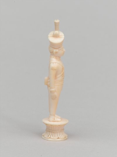 Fehér gyalog, sakkfigura, India, 1820 körül alkotó: Indian School