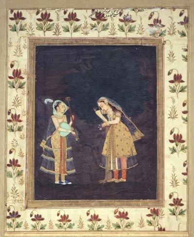Nő hallgat zenét alkotó: Indian School