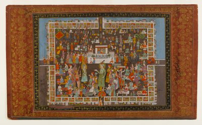 Yusuf és Zulaykha, 1875-1900 (átlátszatlan wc és arany papíron) alkotó: Indian School