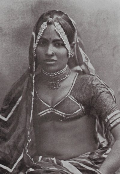 Bombay / Mumbai: Egy marwar hölgy (fekete-fehér fotó) alkotó: Indian photographer