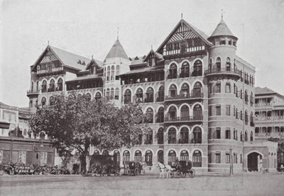 Bombay / Mumbai: A Royal Bombay Yacht Club lakótermei (fekete-fehér fotó) alkotó: Indian photographer