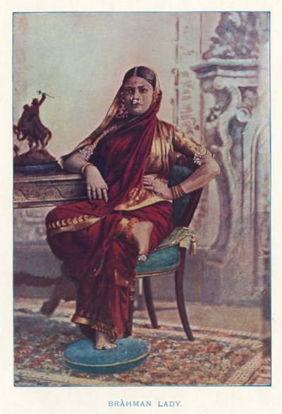 Indiai bennszülöttek: Brahman Lady (színes fotó) alkotó: Indian photographer