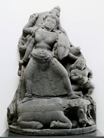Durga megöli Mahisát, 1300 körül (vulkáni kő) alkotó: Indonesian School