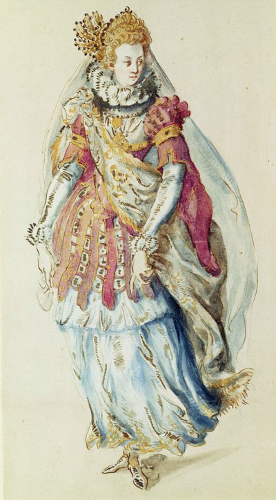 Lady Masquer jelmeztervezése alkotó: Inigo Jones
