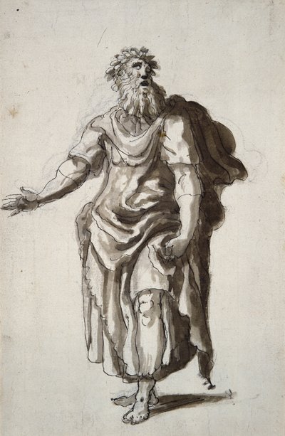 Merlin, 1610 körül (toll és tinta papíron) alkotó: Inigo Jones