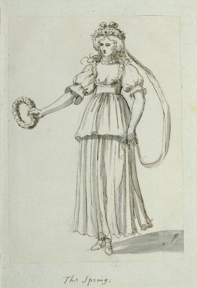 A tavasz (toll és tinta papíron) alkotó: Inigo Jones
