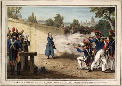 Michel Ney marsall kivégzése a Luxembourg-kert közelében 1815. december 7-én, 1816. alkotó: Innocent Louis Goubaud