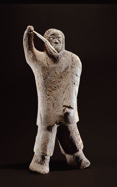 Hunter, a Dorset-fokról (bálnacsont) alkotó: Inuit School