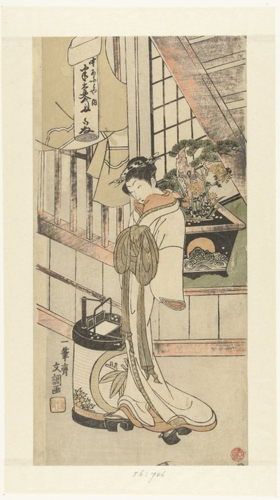 Handayu udvarhölgy a Naka-omi házból alkotó: Ippitsusai Bunchō