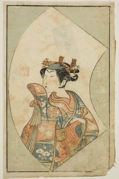 A színész Arashi Hinaji, "A színpadi rajongók képeskönyve (Ehon butai ogi)" alkotó: Ippitsusai Bunchō