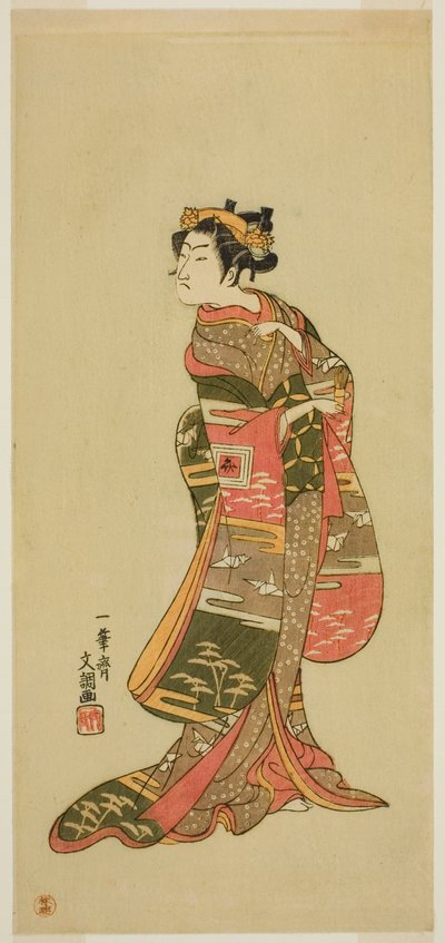 A színész Ichikawa Benzo azonosítatlan szerepben alkotó: Ippitsusai Bunchō
