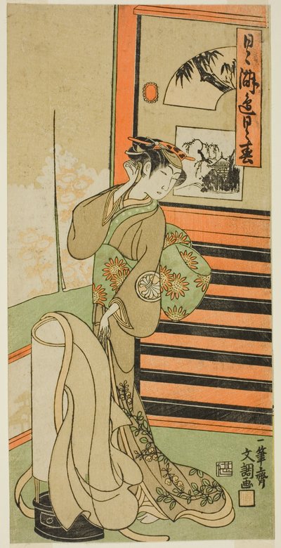 A színész Segawa Kikunojo II azonosítatlan szerepben alkotó: Ippitsusai Bunchō