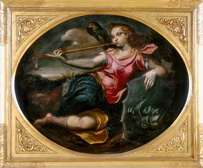 A hírnév, Ippolito Scarsella, más néven lo Scarsellino munkája, a modenai Galleria Estense-ben őrzött alkotó: Ippolito Scarsella
