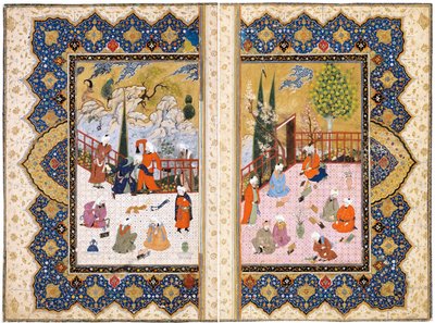 Tanult férfiak összejövetele a teraszon alkotó: Iranian Master