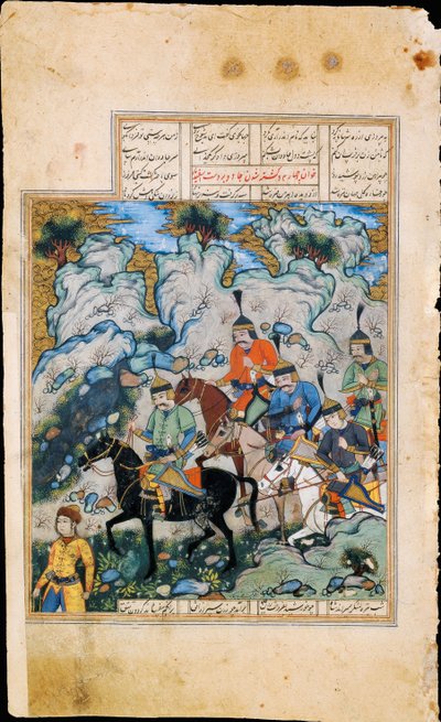 Esfandiyar és hadserege Kéziratos megvilágítás Ferdowsi Shahname című eposzából alkotó: Iranian Master